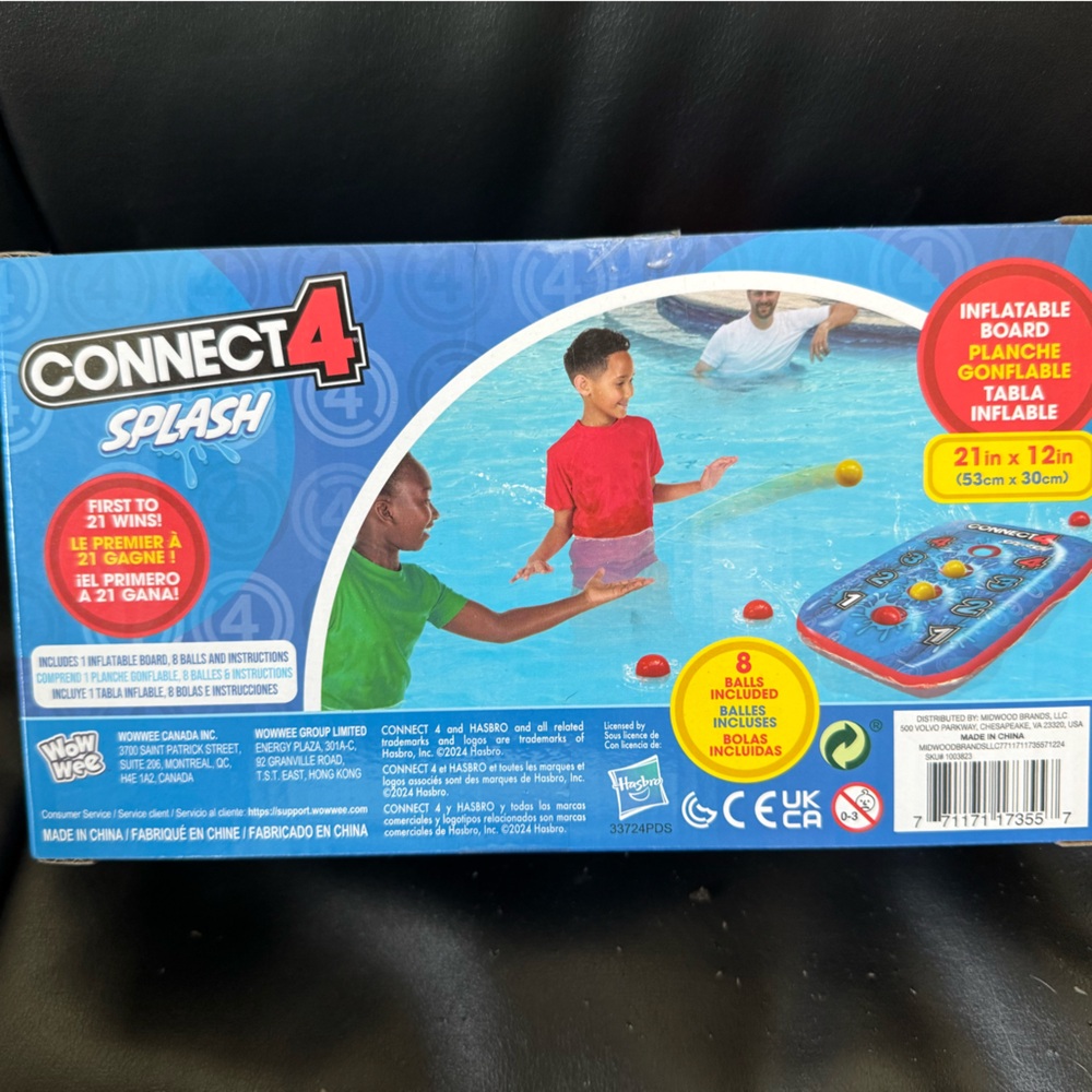 Hasbro Blue Connect 4 Inflatable pool game for adults and kids ages 6 and up